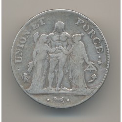 5 Francs Union et Force - AN 4 A Paris - TB