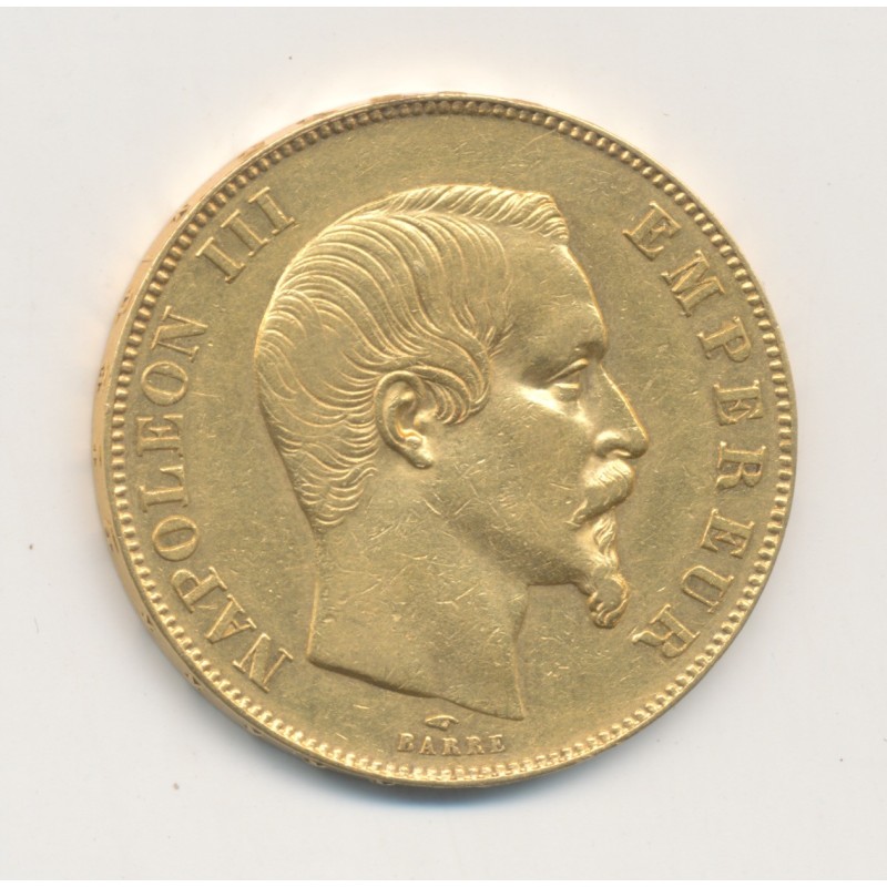 50 Francs Or - 1857 A Paris - Napoléon III - Tête nue - TTB+