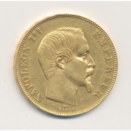 50 Francs Or - 1857 A Paris - Napoléon III - Tête nue - TTB+