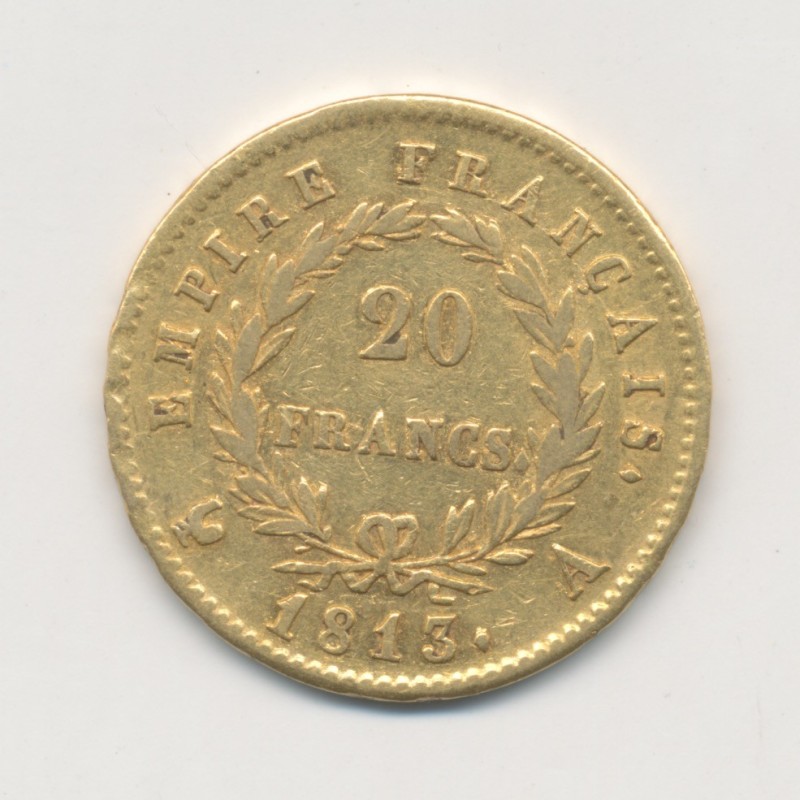 Napoléon empereur - 20 Francs Or - 1813 A Paris - TTB