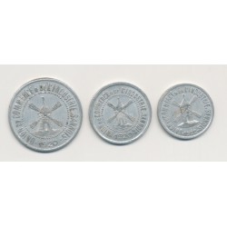 Département 95 - 5,10,25 centimes 1920 Sannois - alu - TTB+