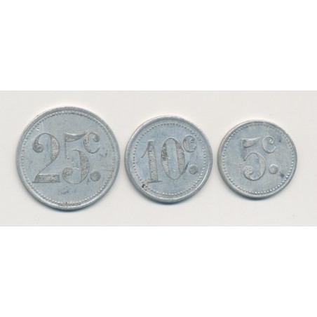 Département 95 - 5,10,25 centimes 1920 Sannois - alu - TTB+