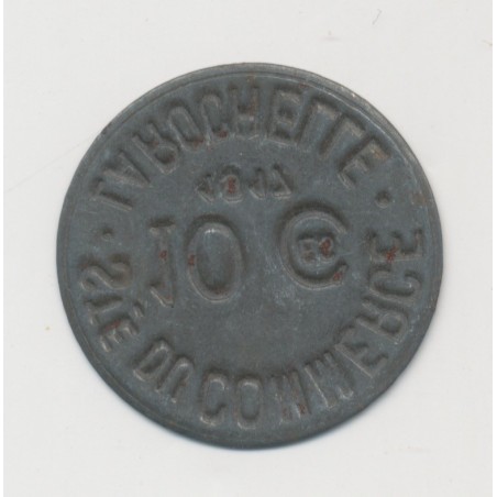 La Rochelle - 10 centimes 1917 - société du commerce - fer - SUP