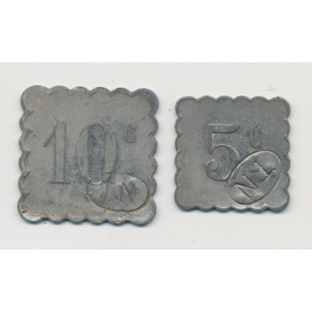 Département 44 - 5 et 10 centimes Tramways Nantes - zinc - TTB+