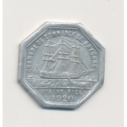 Département 64 - 25 centimes 1920 bayonne - alu - TTB+