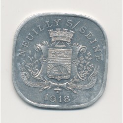 Département 92 - 20 Centimes 1918 Neuilly sur seine - alu - SUP+