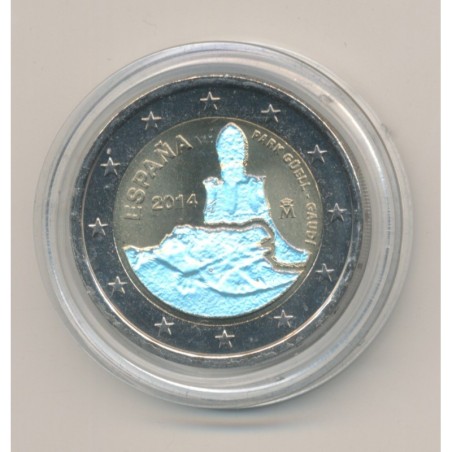 2€ hologramme - Espagne 2014 - les œuvres d'Antoni Gaudi