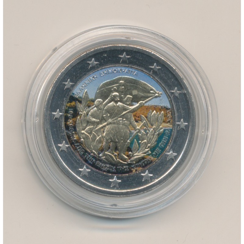 2 Euro couleur - Grece 2013 - 100e anniv rattachement Crète à la Grèce