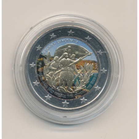 2 Euro couleur - Grece 2013 - 100e anniv rattachement Crète à la Grèce