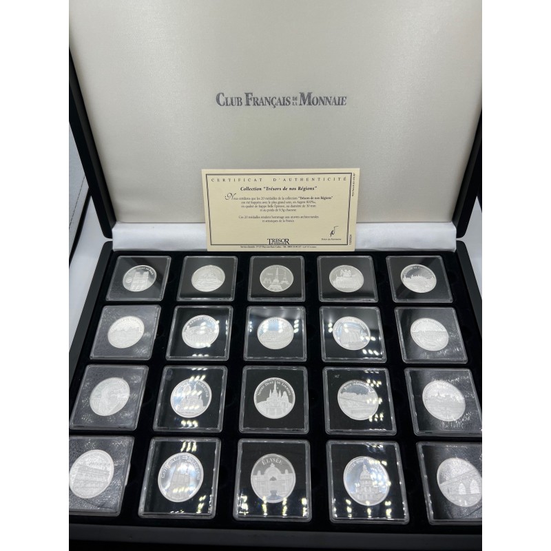Coffret 20 Médailles - Trésors de nos régions - argent