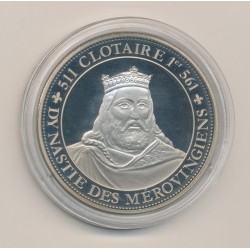 Médaille - Clotaire 1er - Dynastie des mérovingiens - cupronickel - Rois et reines de France - 41mm
