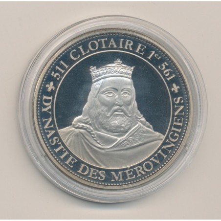 Médaille - Clotaire 1er - Dynastie des mérovingiens - cupronickel - Rois et reines de France - 41mm