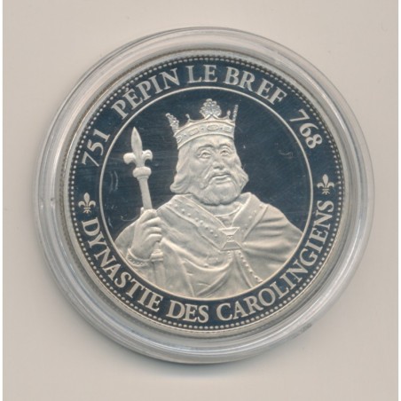Médaille - Pepin le bref - Dynastie des carolingiens - cupronickel - Rois et reines de France - 41mm