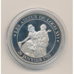 Médaille - Les adieux de Louis XVI - Révolution Française - 1793 - 41mm