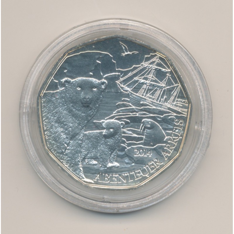 Autriche - 5 euro 2014 - aventure arctique - argent - FDC