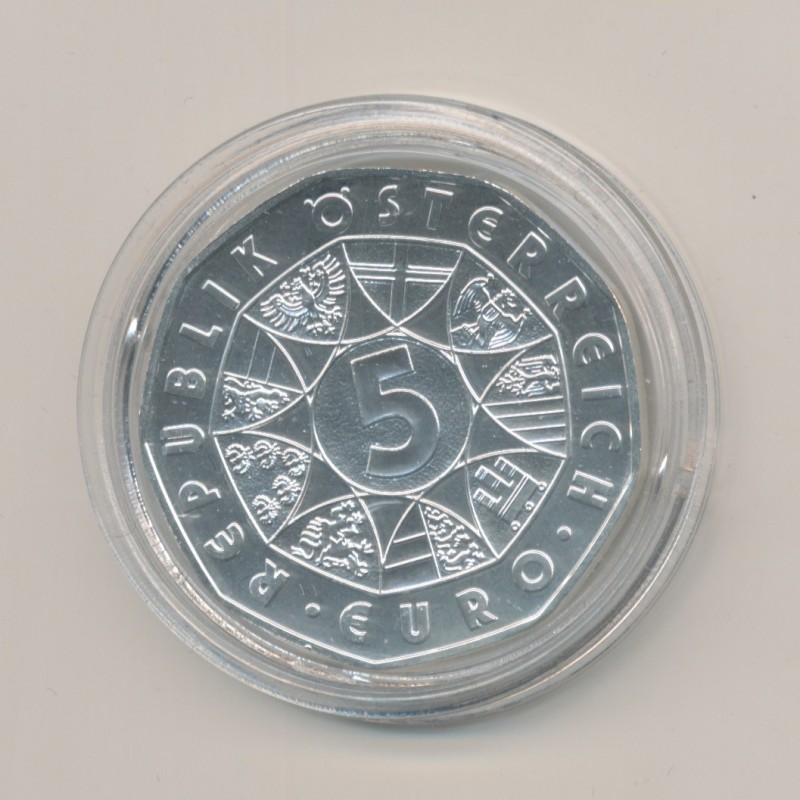 Autriche - 5 euro 2014 - aventure arctique - argent - FDC