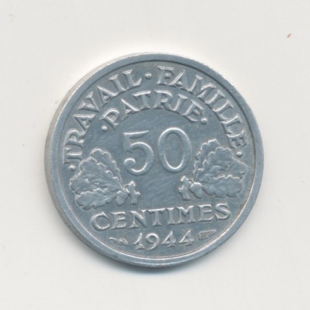 50 Centimes État Français - 1944 - alu poids fort - SUP