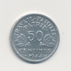 50 Centimes État Français - 1944 B - alu poids faible - TTB+