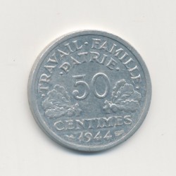 50 Centimes État Français - 1944 B - alu poids fort - SPL