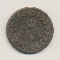 Napoléon empereur - 1 Décime 1815 BB Strasbourg - 100 Jours - bronze - TB+ 2