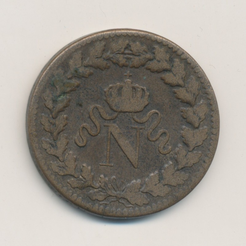 Napoléon empereur - 1 Décime 1815 BB Strasbourg - 100 Jours - bronze - TB+
