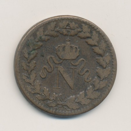 Napoléon empereur - 1 Décime 1815 BB Strasbourg - 100 Jours - bronze - TB+