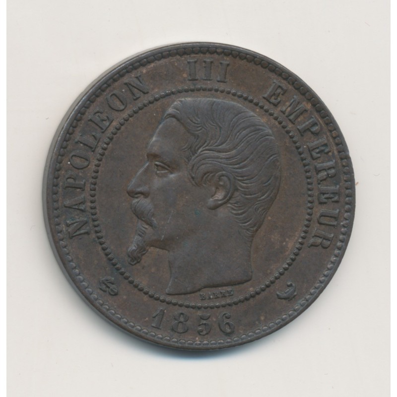 10 Centimes - 1856 W Lille - Napoléon III Tête nue - bronze - ttb+