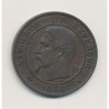 10 Centimes - 1856 W Lille - Napoléon III Tête nue - bronze - ttb+