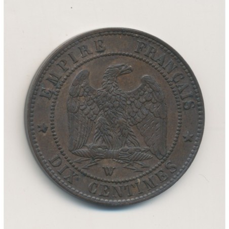 10 Centimes - 1856 W Lille - Napoléon III Tête nue - bronze - ttb+