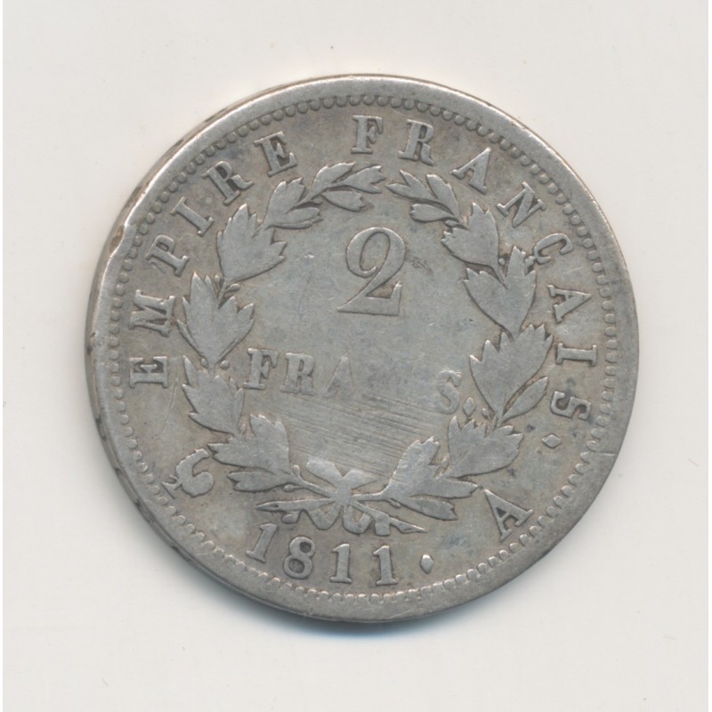 Napoléon empereur - 2 Francs - 1811 A Paris - TB+