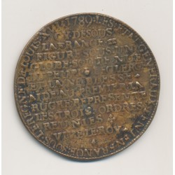 Médaille - Réunion des états généraux - 1789 - laiton - 44mm 2