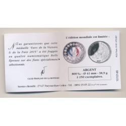 Euro de la victoire et de la paix - 2015 - argent 38g - 2.250 ex 2