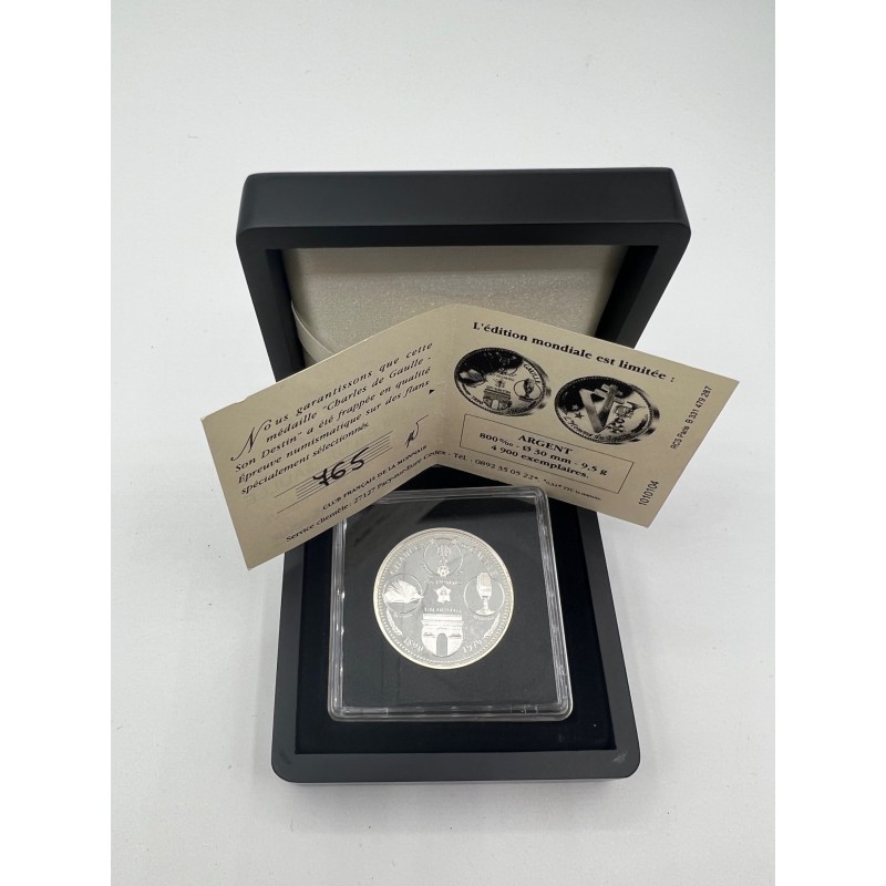 Médaille - Charles De Gaulle et son destin - argent Be 9,5g - 4.900 ex