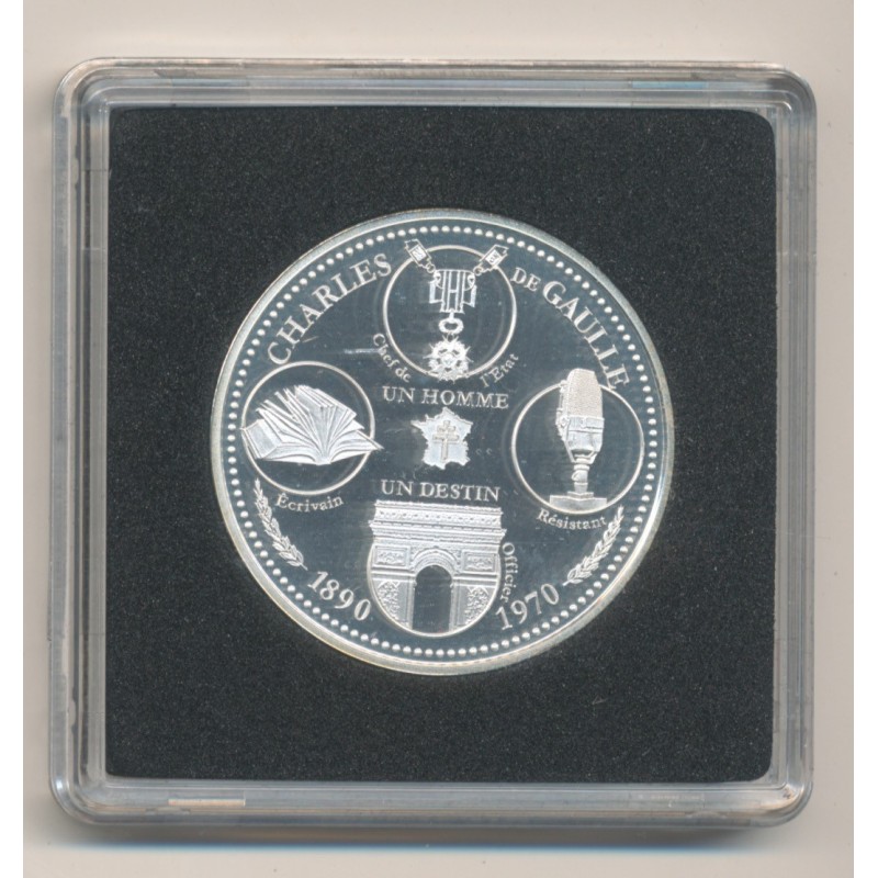 Médaille - Charles De Gaulle et son destin - argent Be 9,5g - 4.900 ex