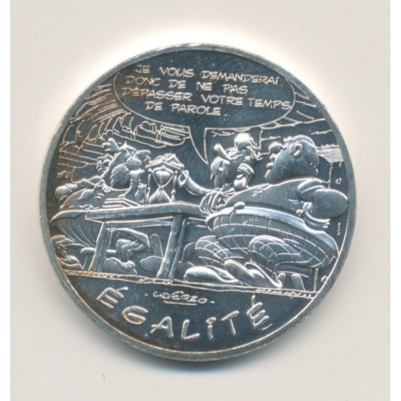 10 Euro Asterix - 2015 - égalité - Chef gaulois à table - argent 17g 0,333 