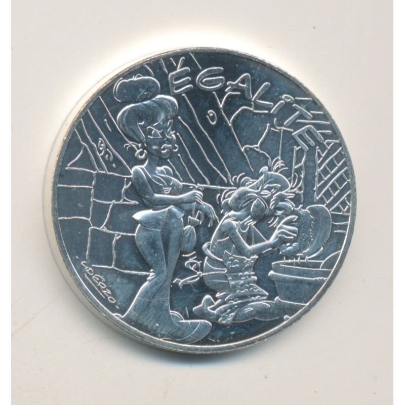 10 Euro Asterix - 2015 - égalité - falbala et mari - argent 17g 0,333 