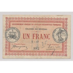 Sénégal - 1 Franc 1917 - TTB