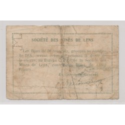 Dept62 - 50 centimes 1914 - Mines de Lens - TB 2