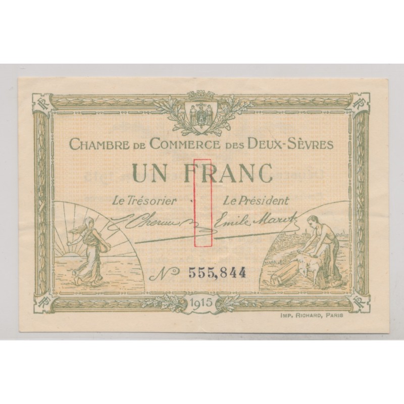 Dept79 - 1 Franc 1915 - 2 Sévres - TTB