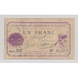 Alger - 1 Franc 1914 - TB+