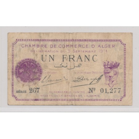 Alger - 1 Franc 1914 - TB+