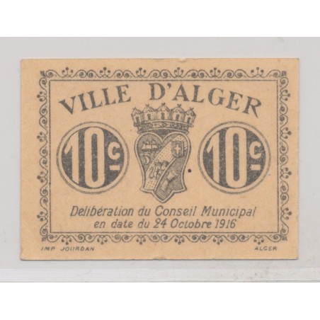 Alger - 10 centimes 1916 - SUP