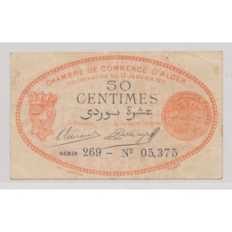 Alger - 50 centimes 1915 - TTB