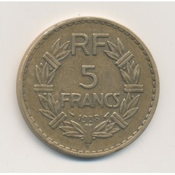 5 Francs Lavrillier - 1938 - TB+