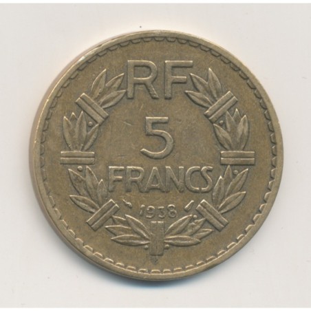 5 Francs Lavrillier - 1938 - TB+