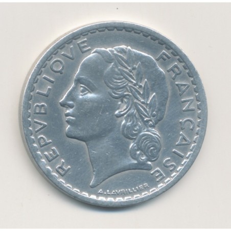 5 Francs Lavrillier - 1945 B - alu - TTB