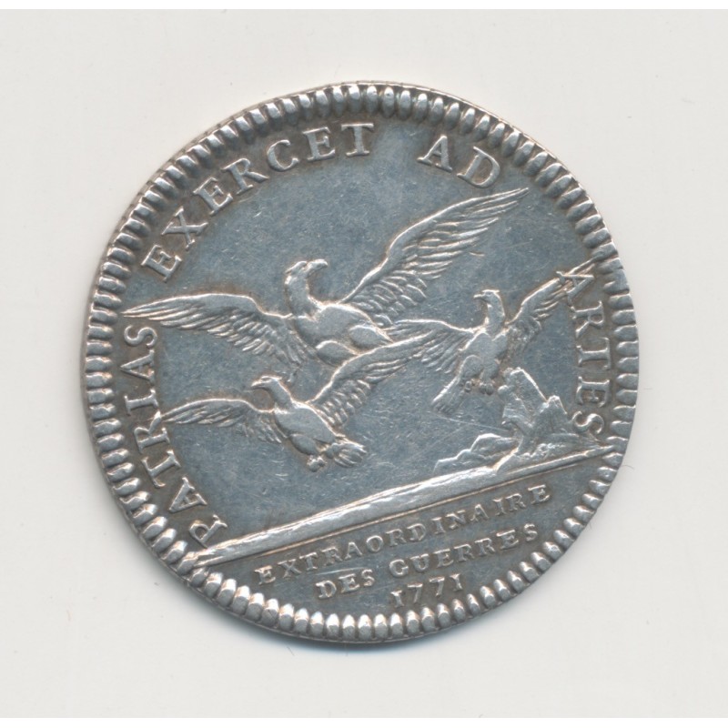 Jeton - Louis XV - Extraordinaire des guerres - 1771 - argent - TTB+