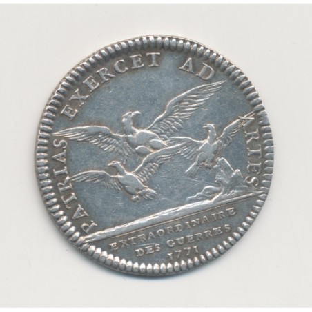 Jeton - Louis XV - Extraordinaire des guerres - 1771 - argent - TTB+