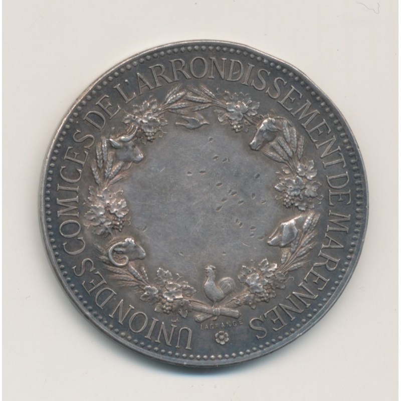 Médaille - Union des comices de l'arrondissement de Marennes - argent - TTB+