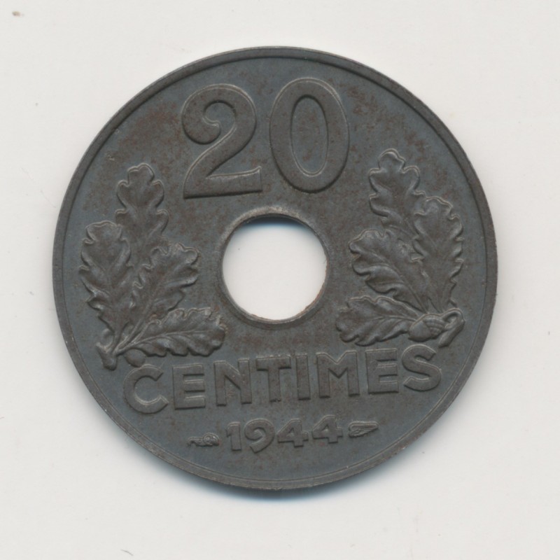 20 Centimes État Français - 1944 - fer - SUP